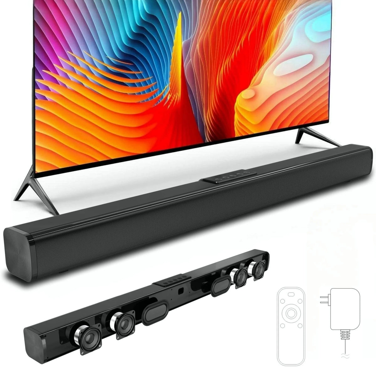 30 Soundbar with Subwoofer Wireless Bluetooth 5.0 Black D500