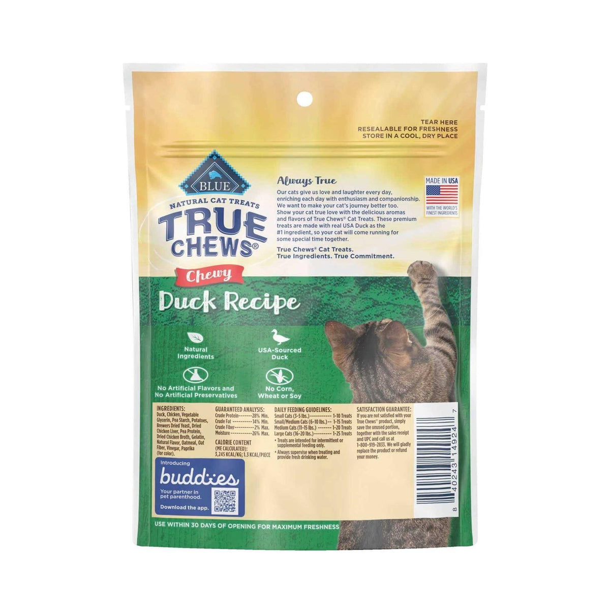 Natural Chewy Duck Cat Treats W796514