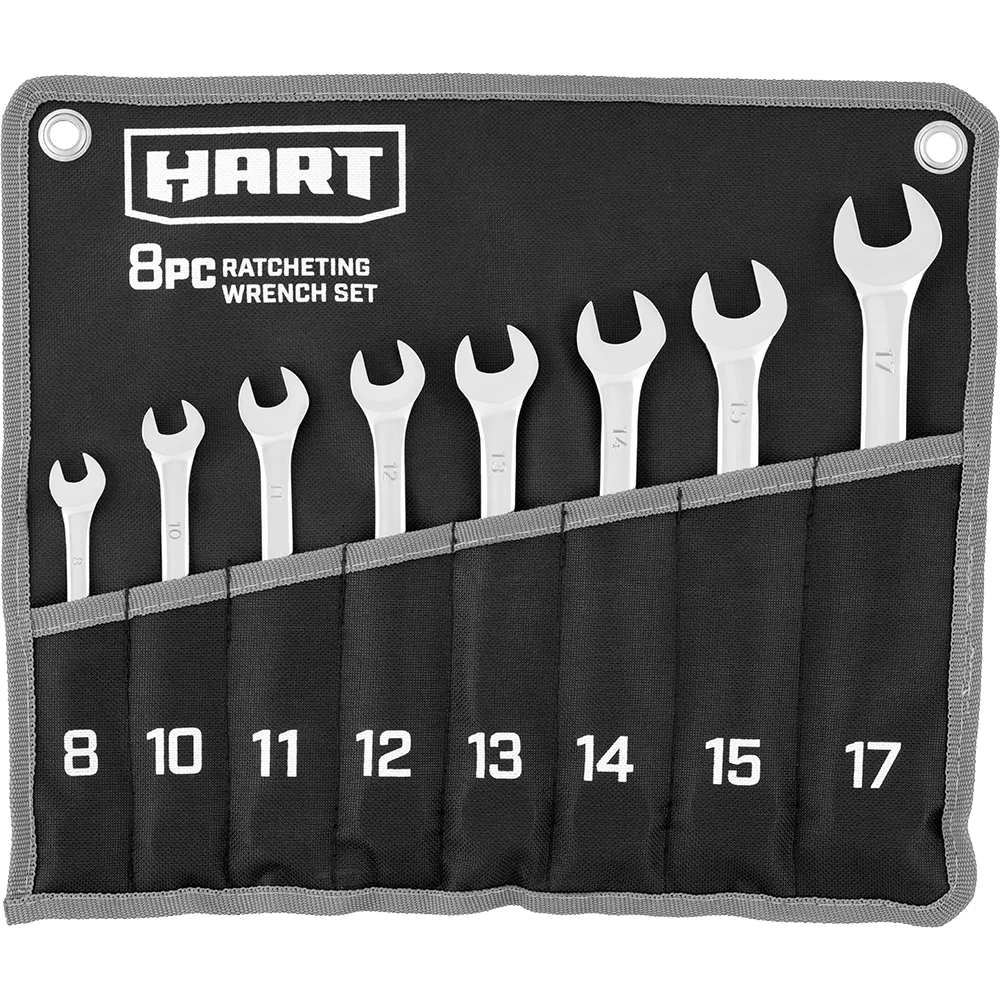 8-Piece Ratcheting Wrench Set with Tool Pouch B938