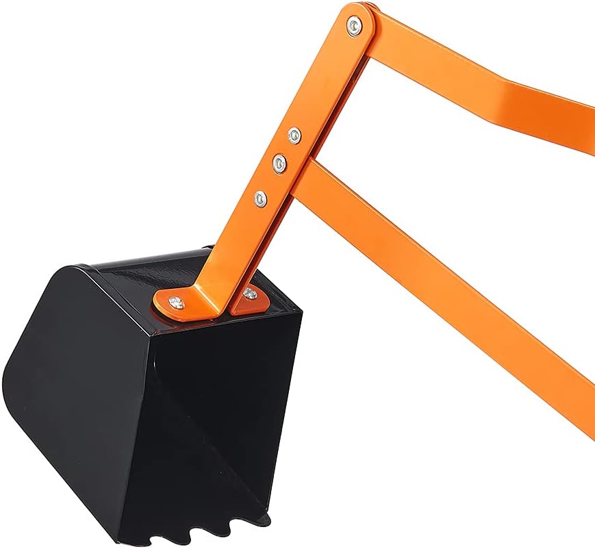 Ride On Sand Digger Excavator Toy with 8 inches Wheels and 360° Rotation Seat L47922