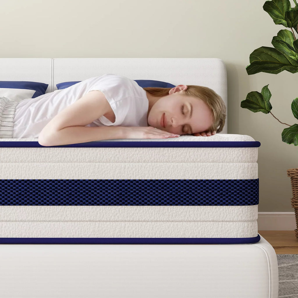 Queen 10 Inch Hybrid Memory Foam Mattress Y7966
