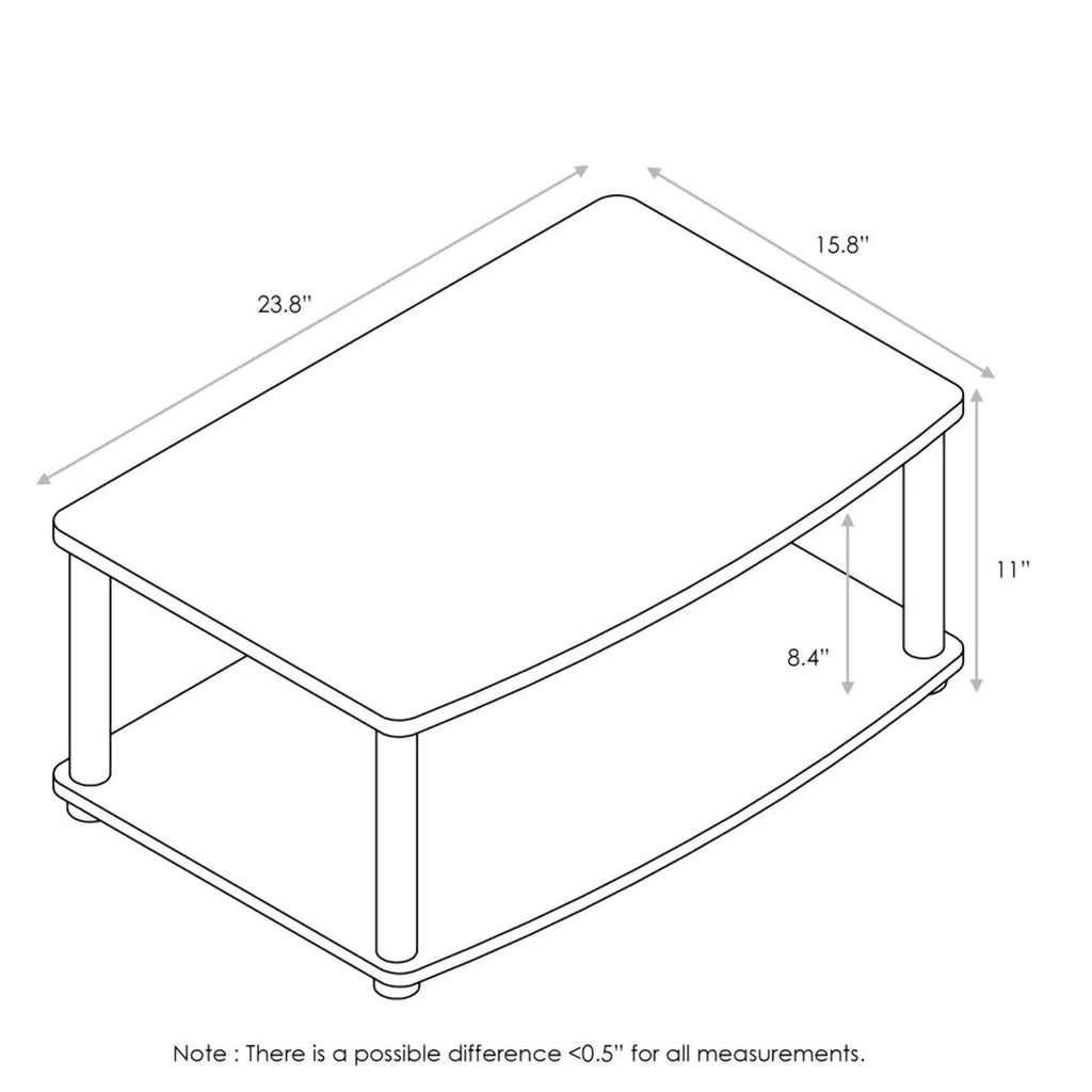 Wood Elevated TV Stand up to 25 in Walnut R15677