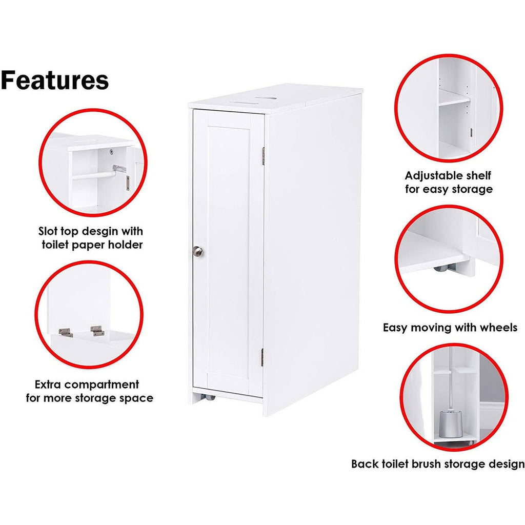 Toilet Paper Storage Cabinet with Rolling Holder B3411