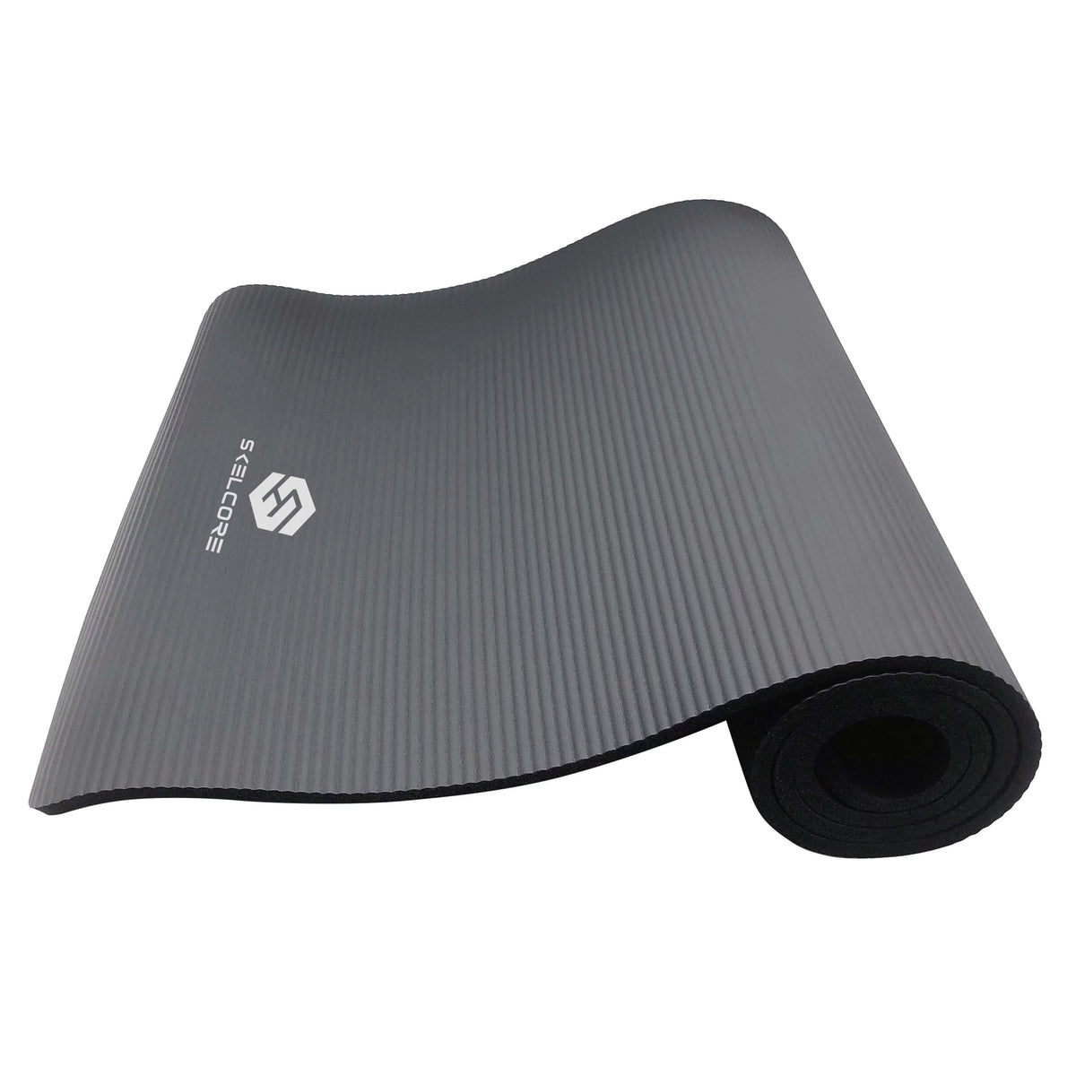 10mm Extra Long Non Slip Exercise Mat with Carrying Strap, Black F551680