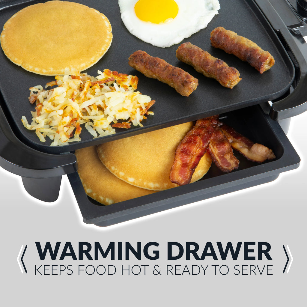 Non-Stick Griddle With Warming Drawer X22407
