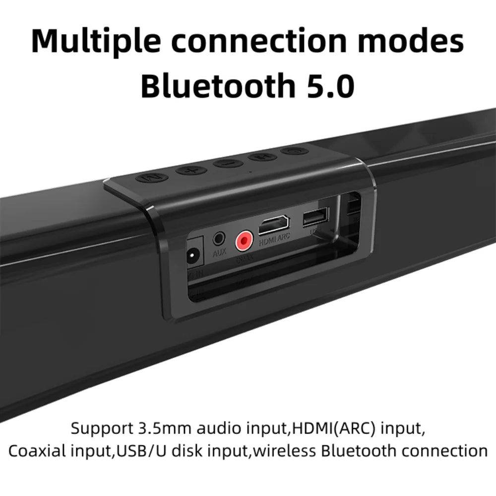30 Soundbar with Subwoofer Wireless Bluetooth 5.0 Black D500