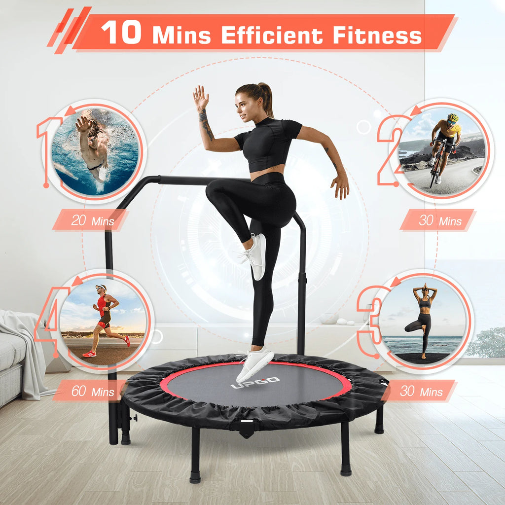 40 Foldable Fitness Trampoline with Adjustable Foam Handle V8800