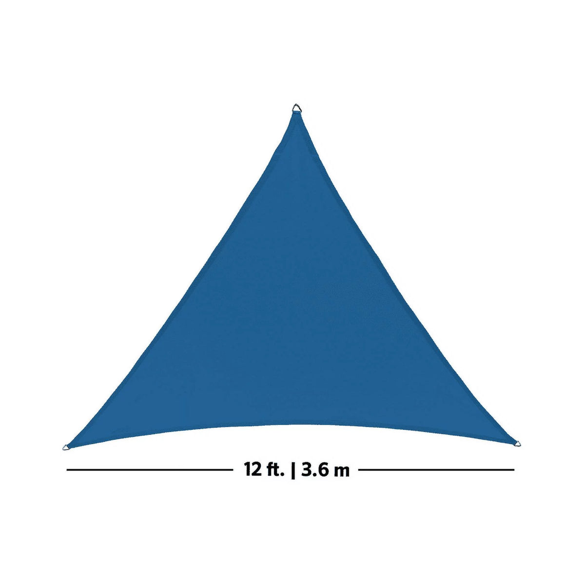 Outdoor Sun Shade Sail 95% UV Block 12' Triangle Sapphire A161392