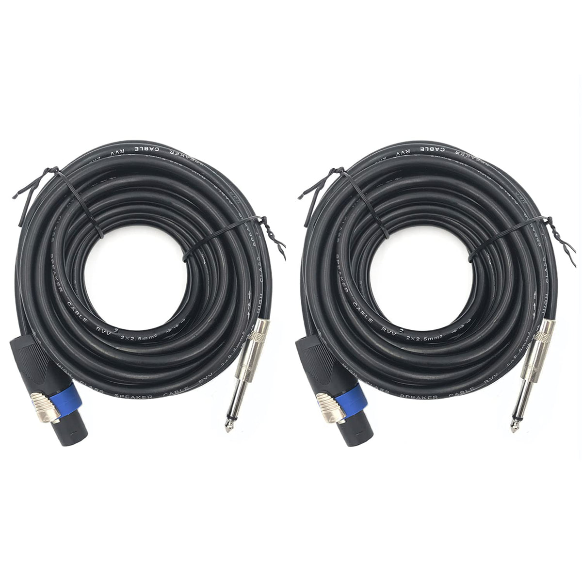 2 Pack 30ft Speakon to 1/4 Inch Speaker Cable Y23713