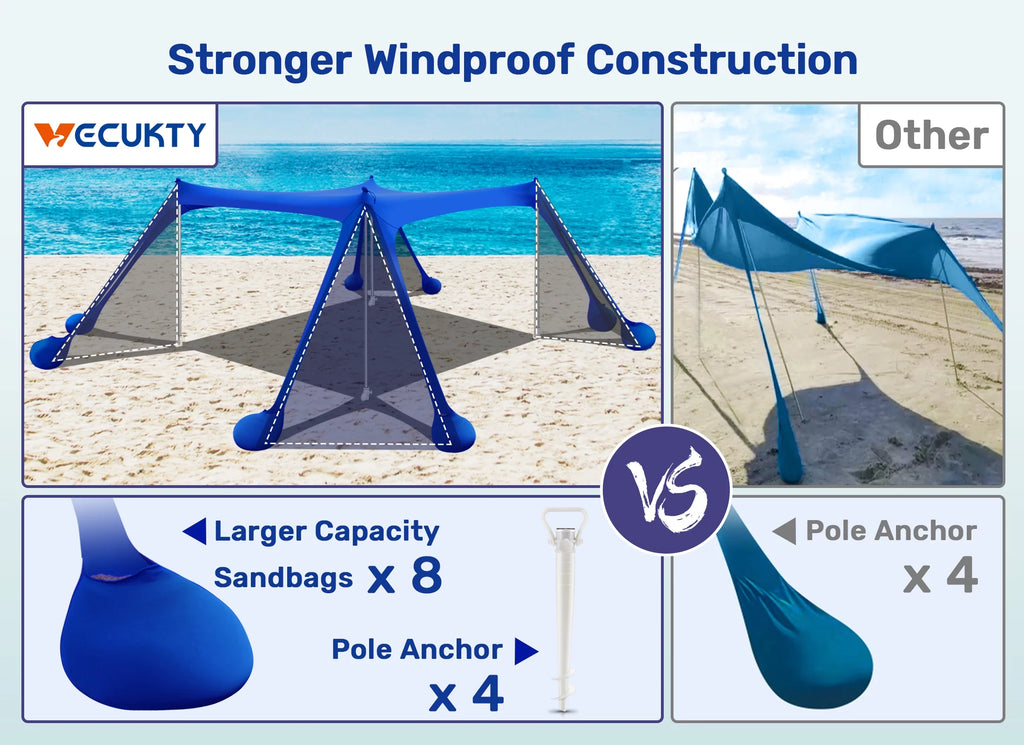 10x10ft Beach Canopy Sun Shelter J2736