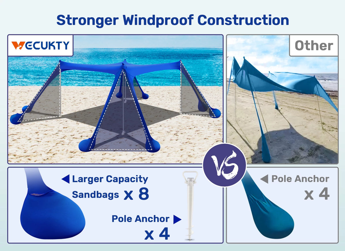 10x10ft Beach Canopy Sun Shelter J2736