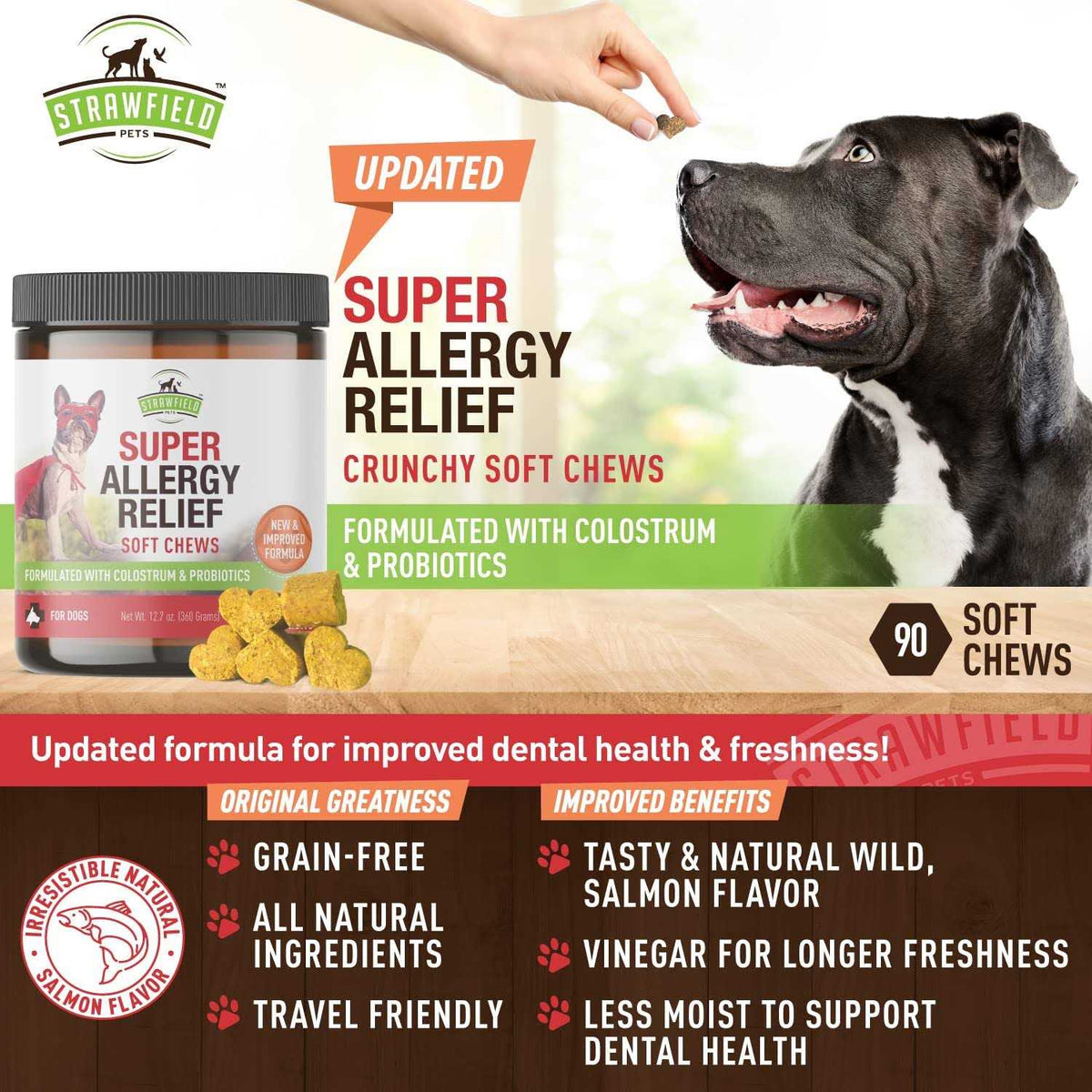 Salmon Fish Oil Soft Chews Dog Supplement K7950