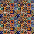 100 Hand Painted Talavera Mexican Tiles 2x2 E1485