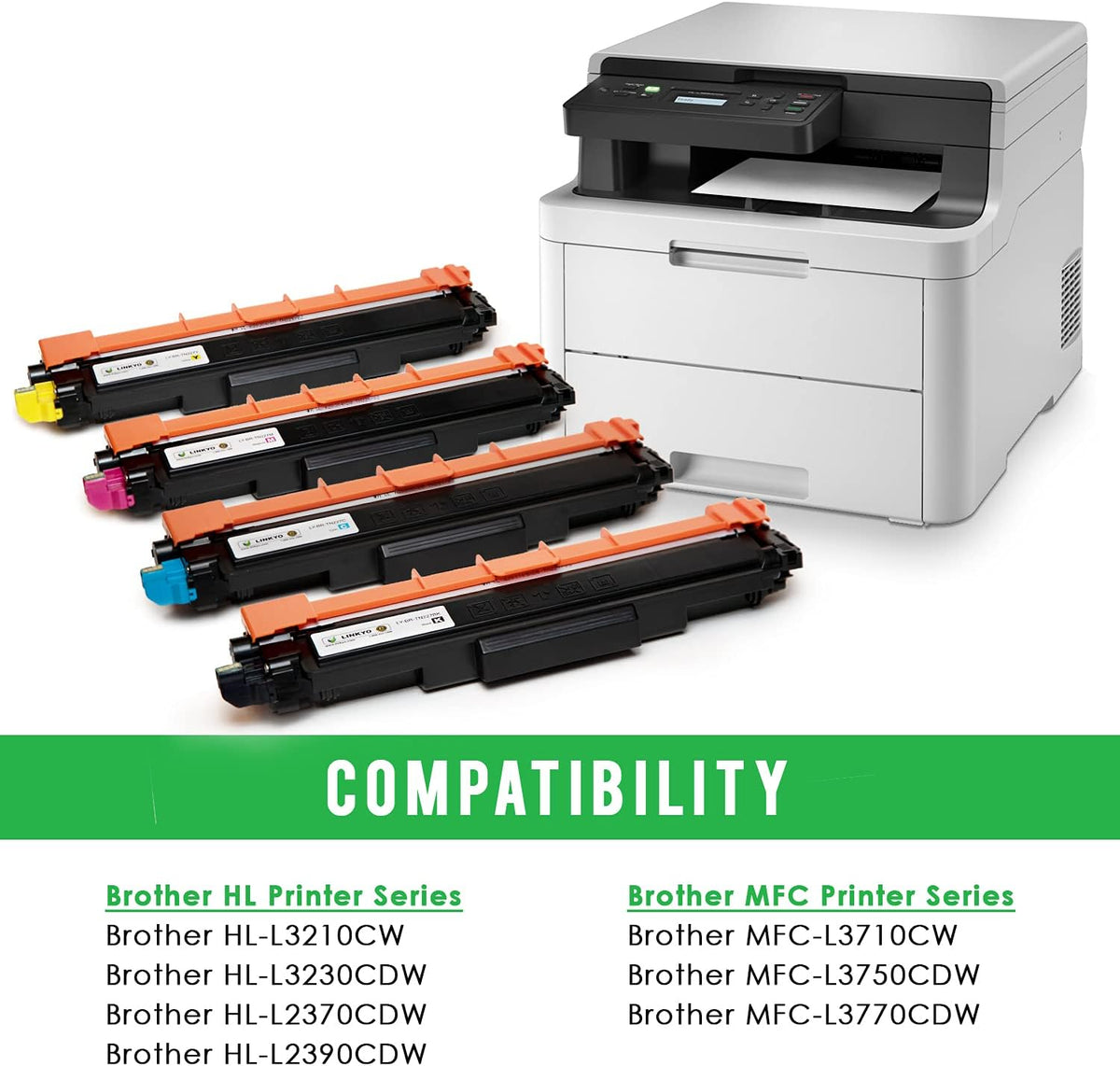 Compatible High Yield Toner Cartridge 4-Pack X6253
