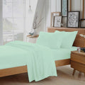 100% Egyptian Cotton 4 Pcs Sheet Set Aqua Blue Cal-King Y444086