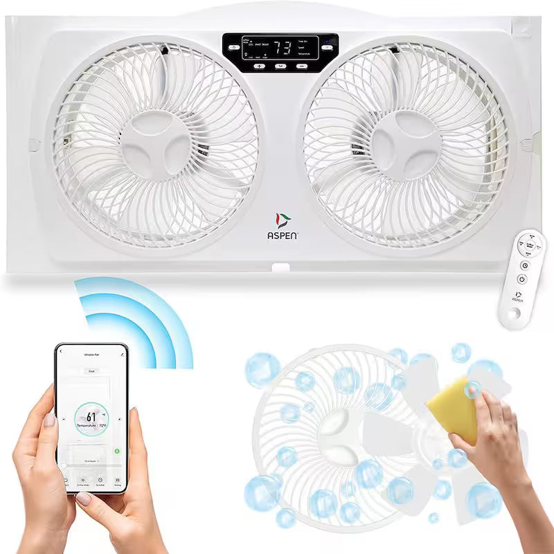 Wi-Fi Window Fan with Remote M264891