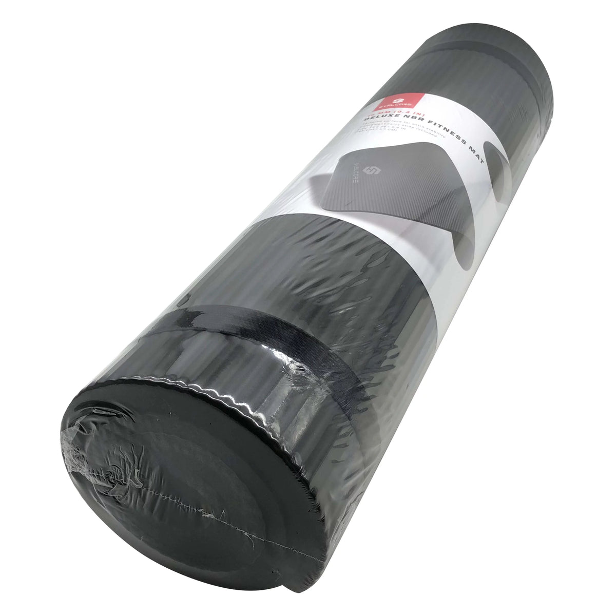 10mm Extra Long Non Slip Exercise Mat with Carrying Strap, Black F551680