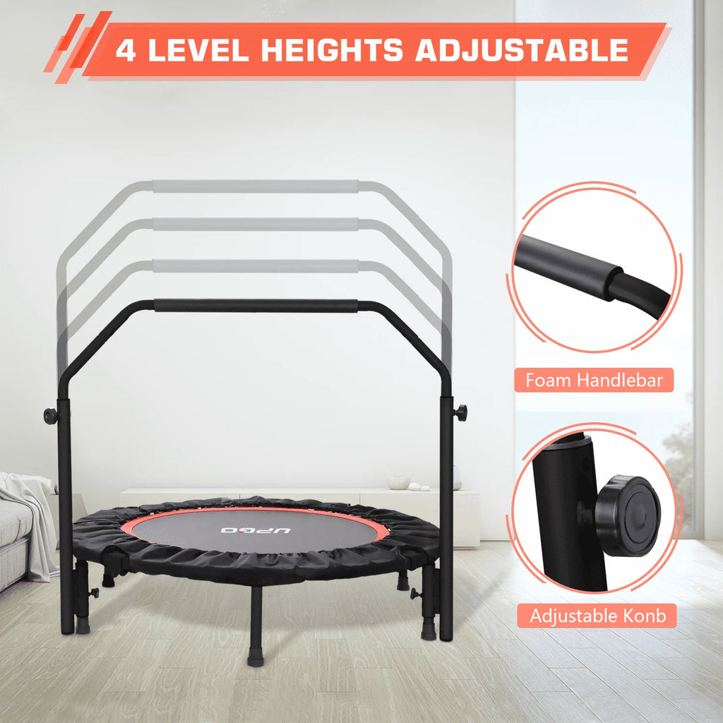 40 Foldable Fitness Trampoline with Adjustable Foam Handle V8800