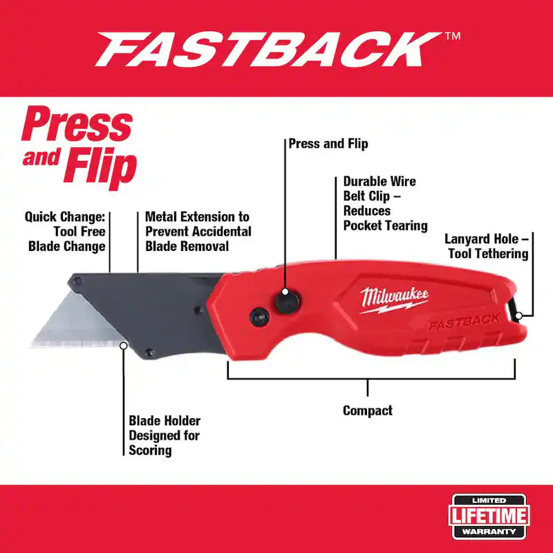 12 ft. Compact Tape Measure with Folding Utility Knife N2770