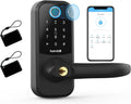 Fingerprint Door Lock Keyless Entry Bluetooth Keypad Lock with Reversible Handle J9176