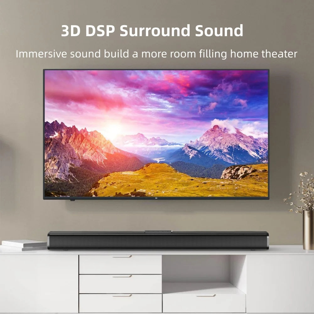 30 Soundbar with Subwoofer Wireless Bluetooth 5.0 Black D500