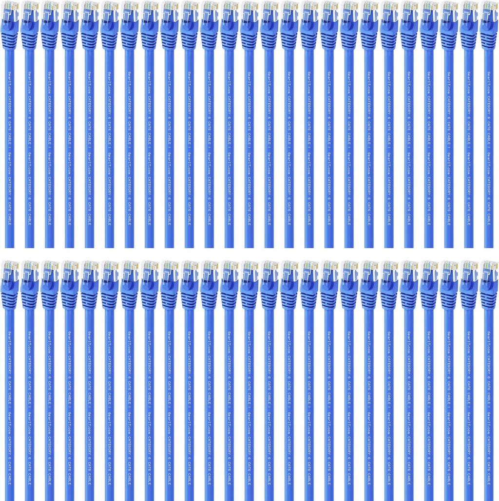 Cat 6 Ethernet Cable 1.5 ft 50-Pack Blue X55420