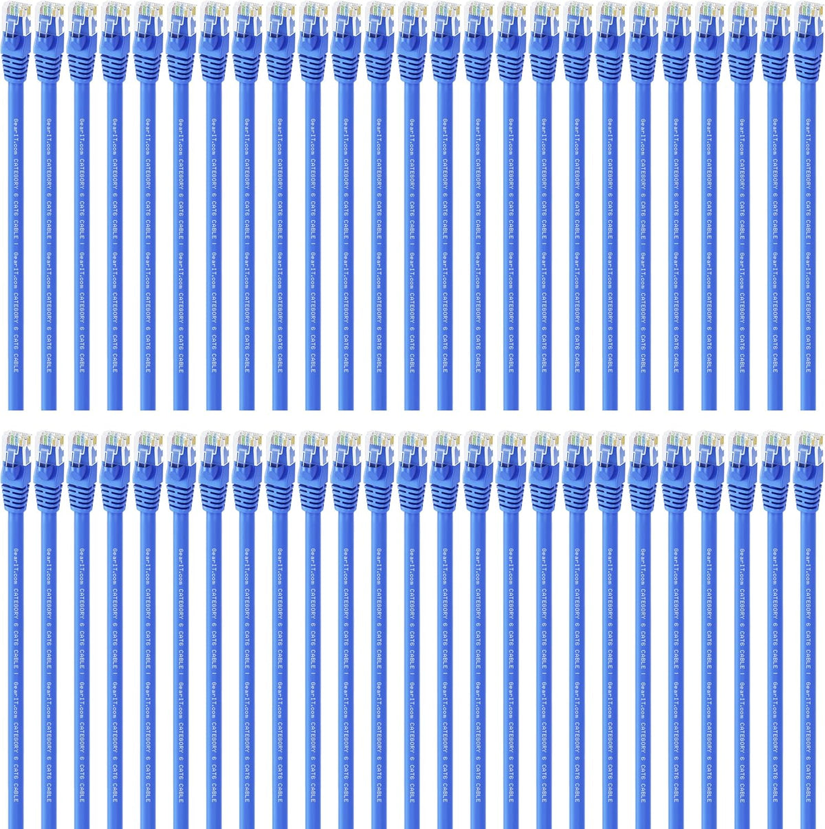Cat 6 Ethernet Cable 1.5 ft 50-Pack Blue X55420