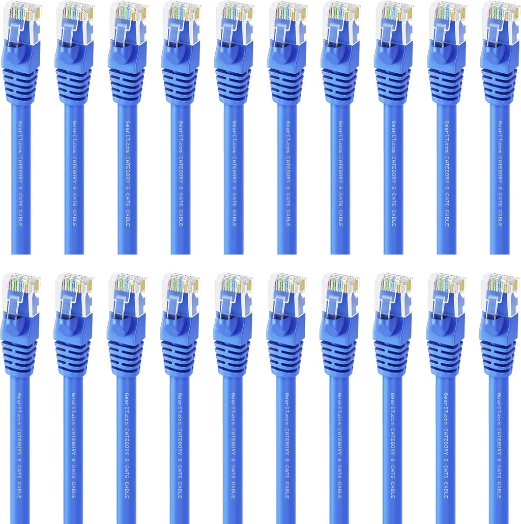 Cat 6 Ethernet Cable 1.5 ft 50-Pack Blue X55420