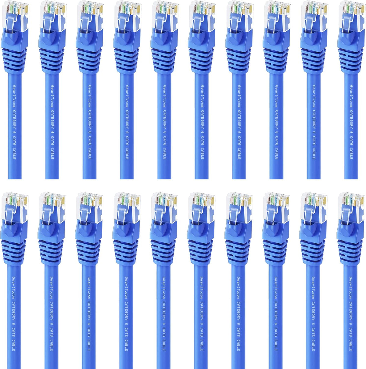 Cat 6 Ethernet Cable 1.5 ft 50-Pack Blue X55420