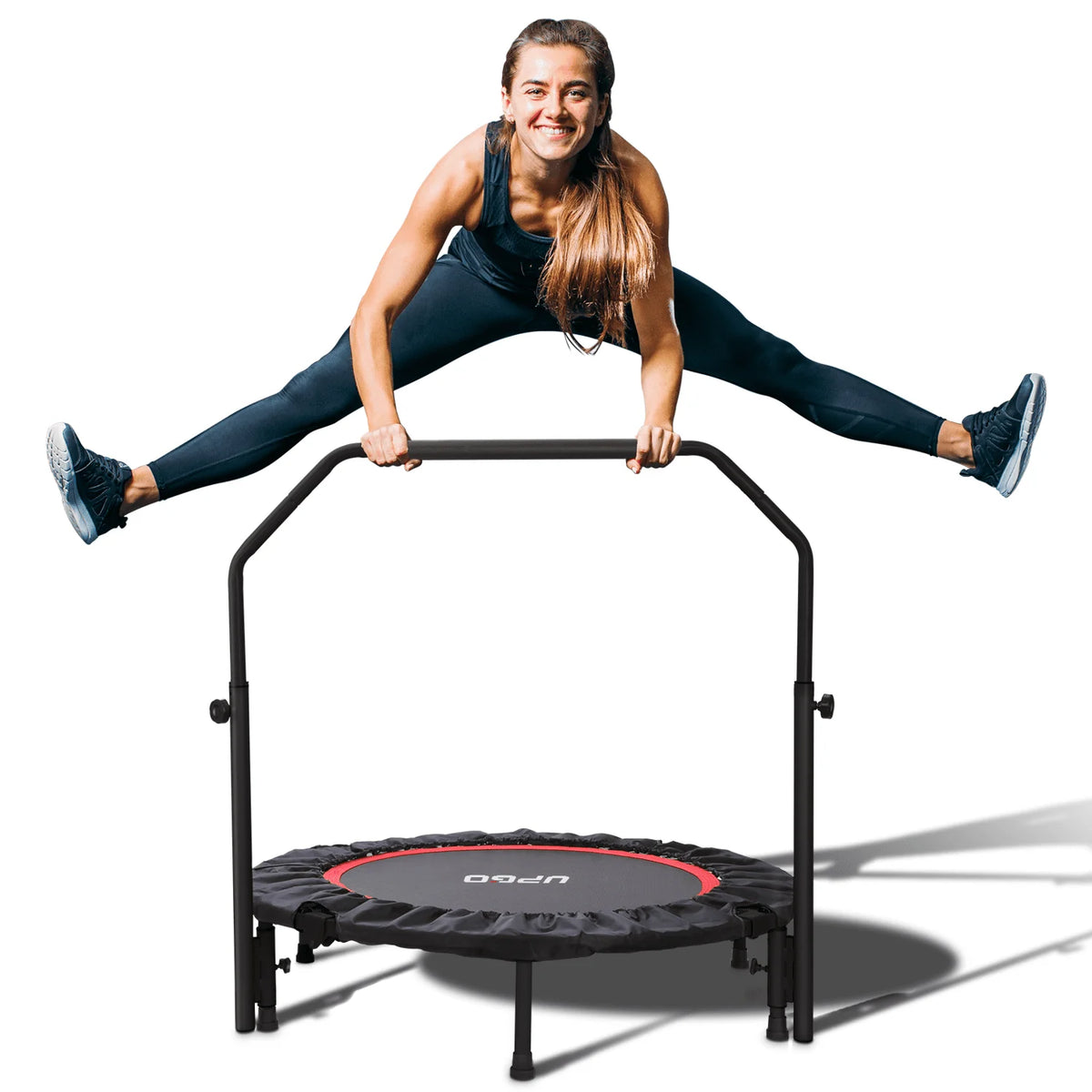 40 Foldable Fitness Trampoline with Adjustable Foam Handle V8800