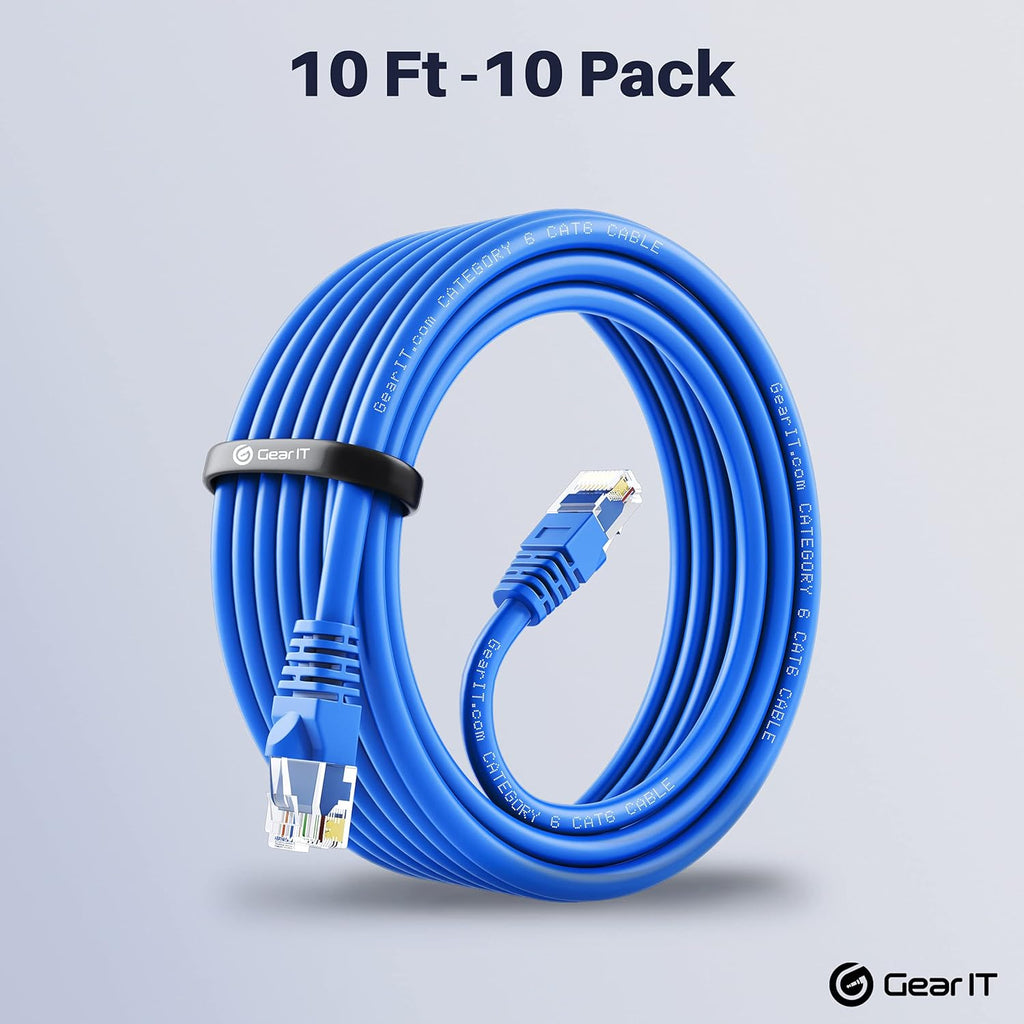 Cat 6 Ethernet Cable 1.5 ft 50-Pack Blue X55420