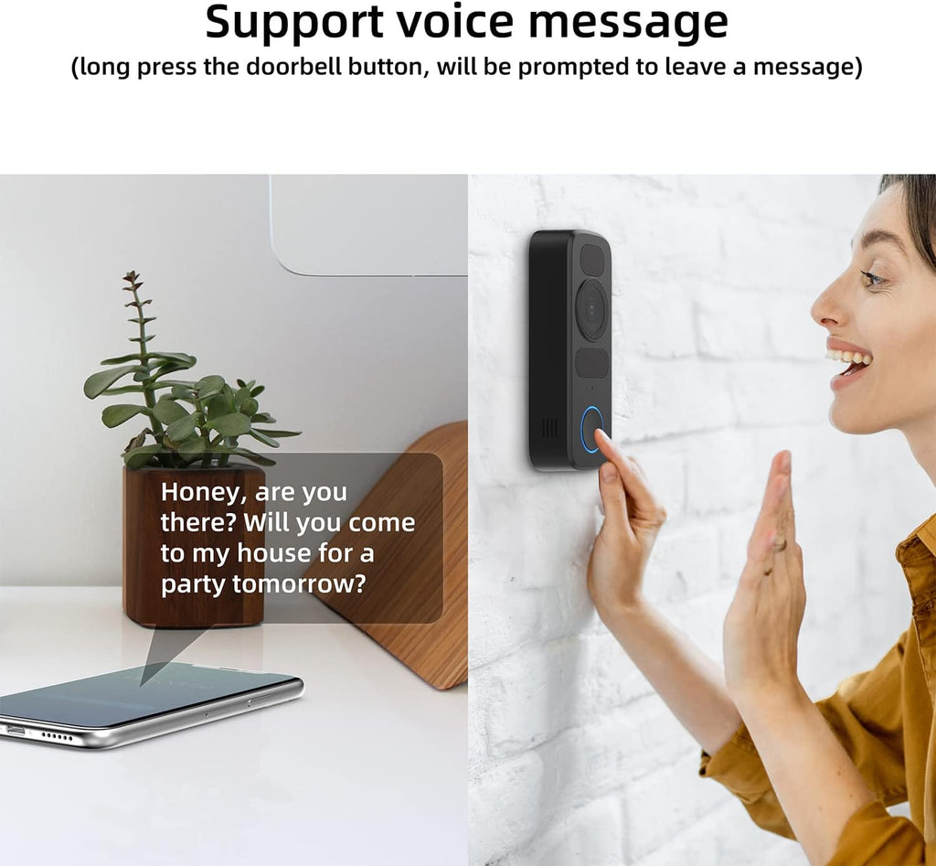 Wired Video Doorbell Camera 1080P HD 140° View Y76696