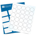 Round Labels, 100 Sheets, Clear Gloss Laser S13307
