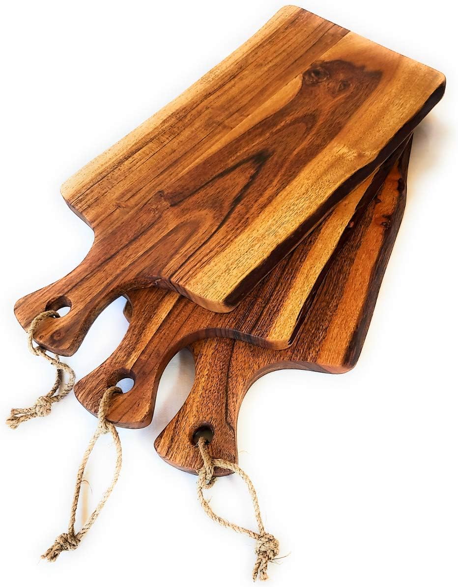 Acacia Serving Cutting Board With Handle W2435
