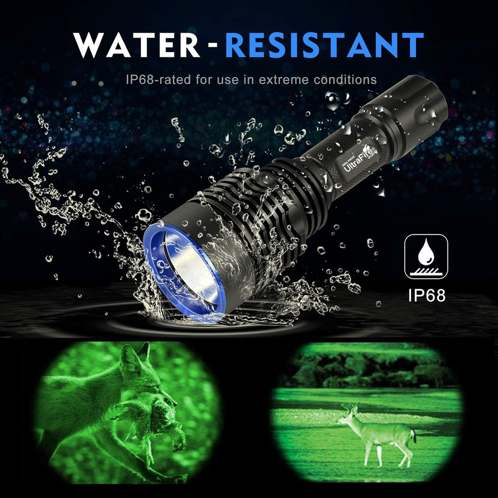 Tactical Flashlight with Picatinny Rail Mount, Pressure Switch, Rechargeable Battery and Charger V578