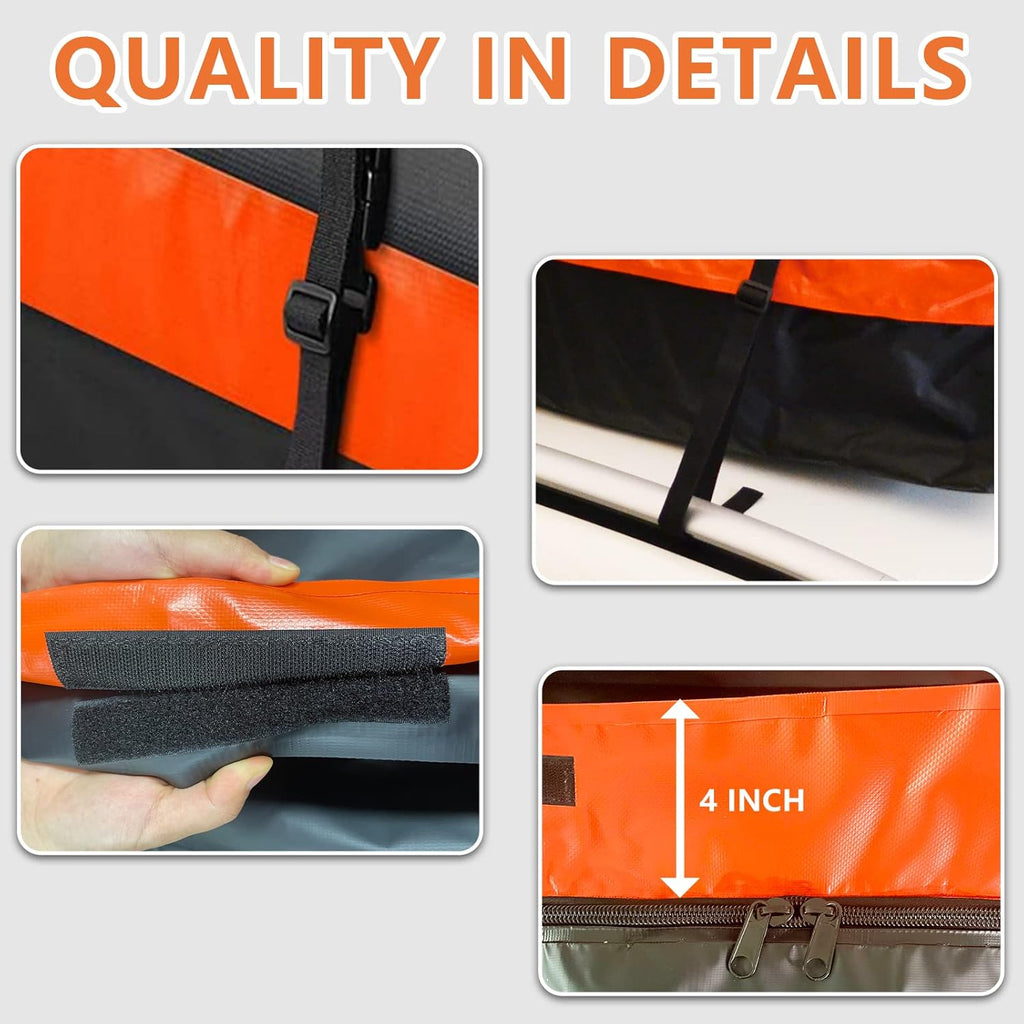 100% Waterproof 15 Cubic Feet Rooftop Cargo Carrier H542414