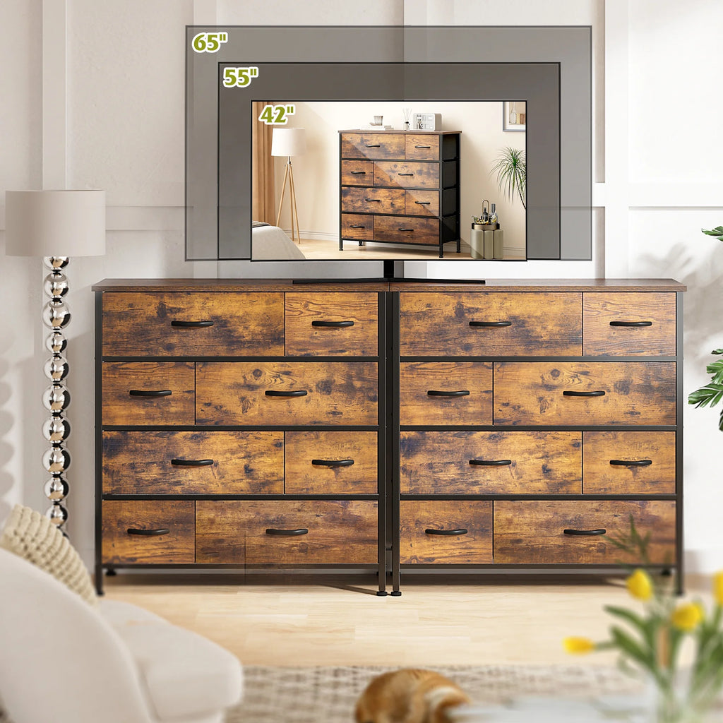 8 Drawer Wood Dresser Q23123