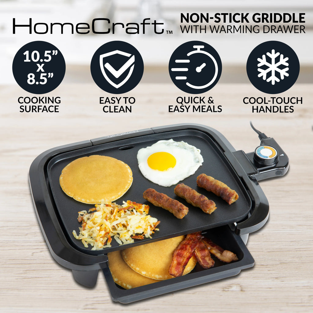 Non-Stick Griddle With Warming Drawer X22407