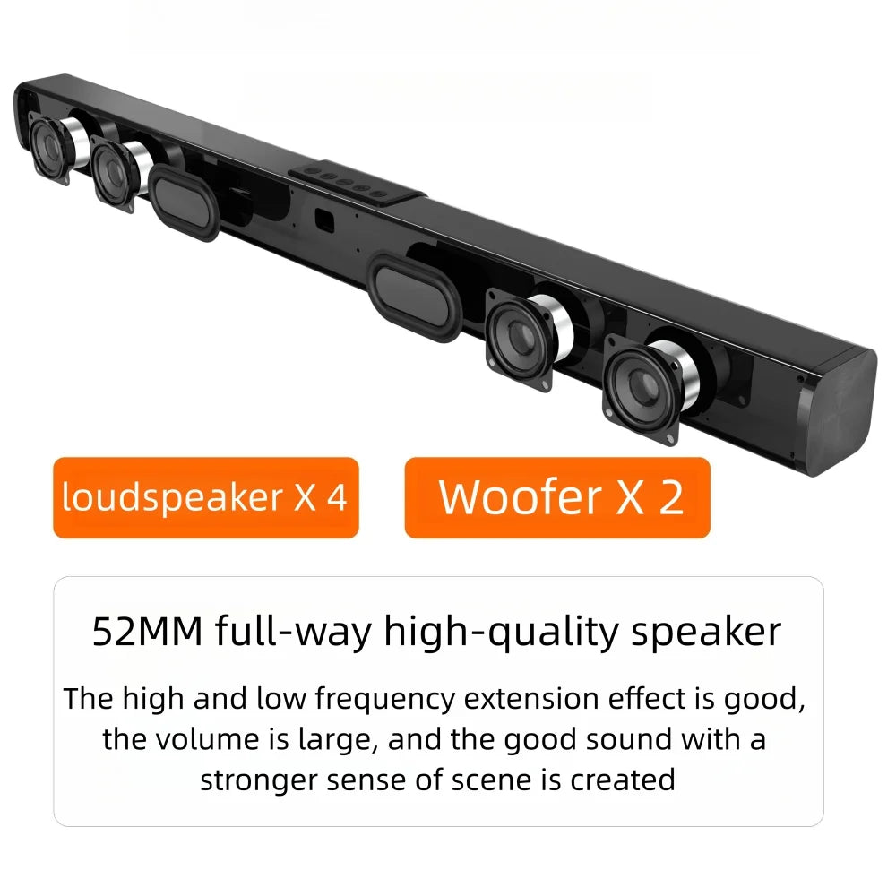 30 Soundbar with Subwoofer Wireless Bluetooth 5.0 Black D500