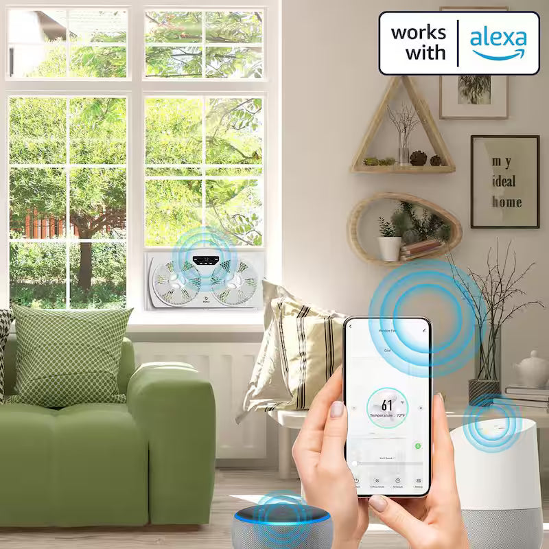 Wi-Fi Window Fan with Remote M264891