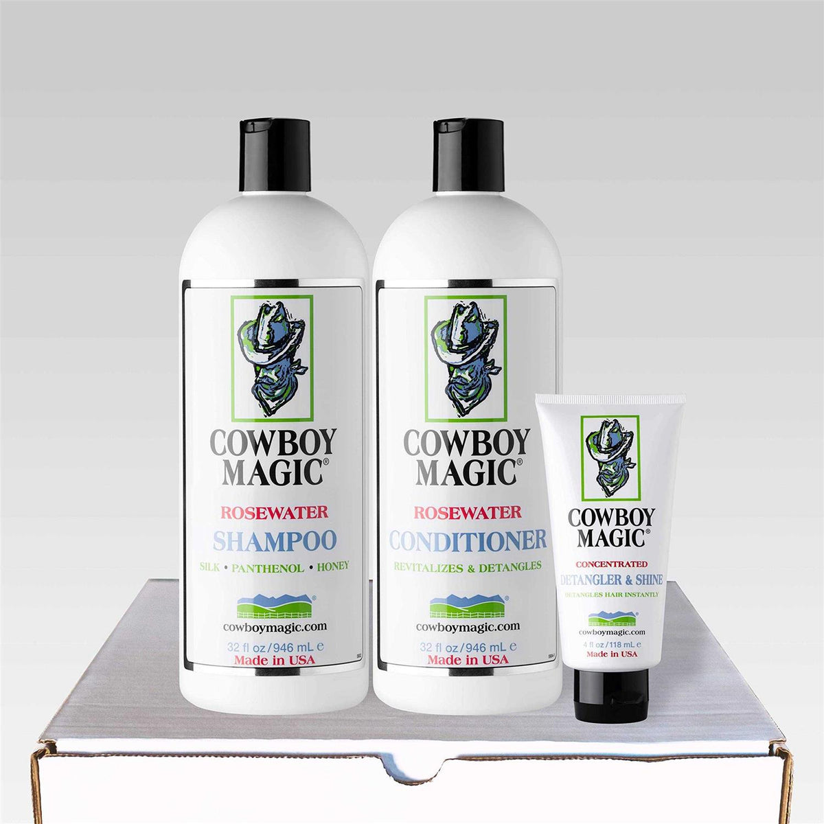 Shampoo + Conditioner 32 Ounce Bottles Detangler and Shine 4oz R9849