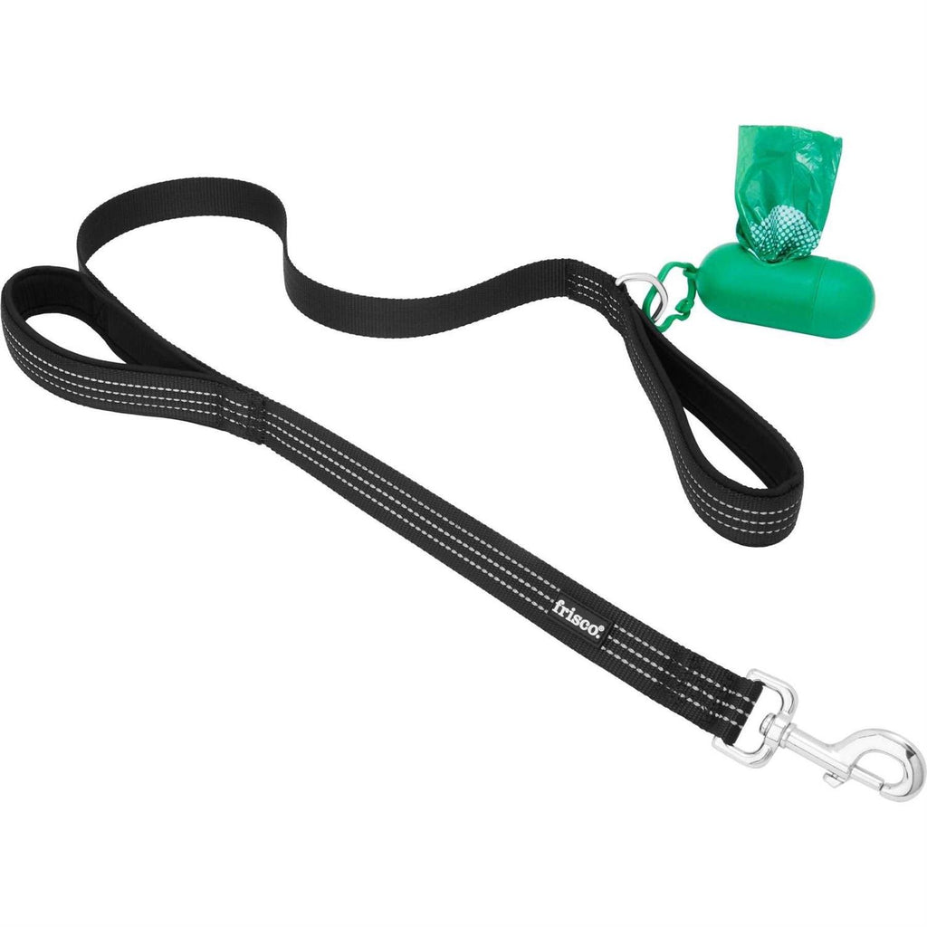 Traffic Leash with Dual Padded Handles & Poop Bag Dispenser B394389