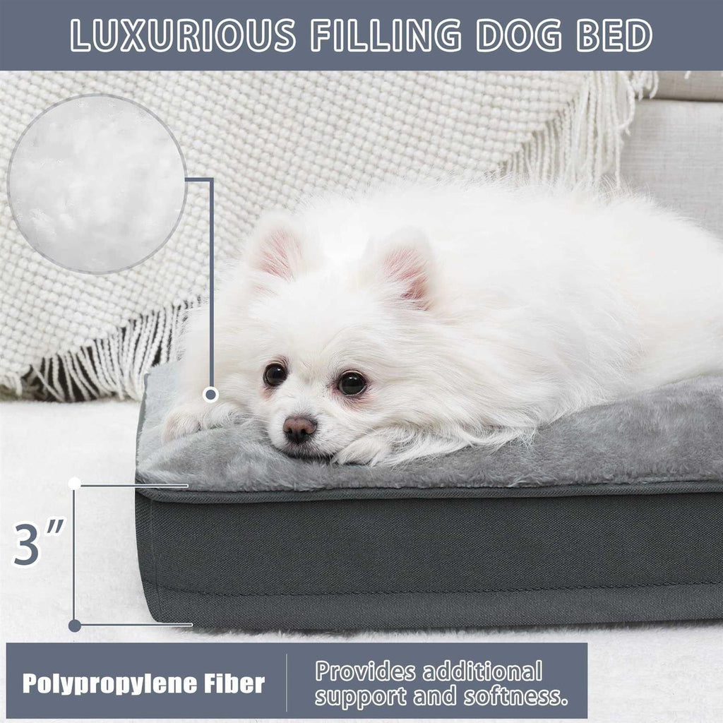 Waterproof Plush Dog Bed with Removable Washable Cover N501556