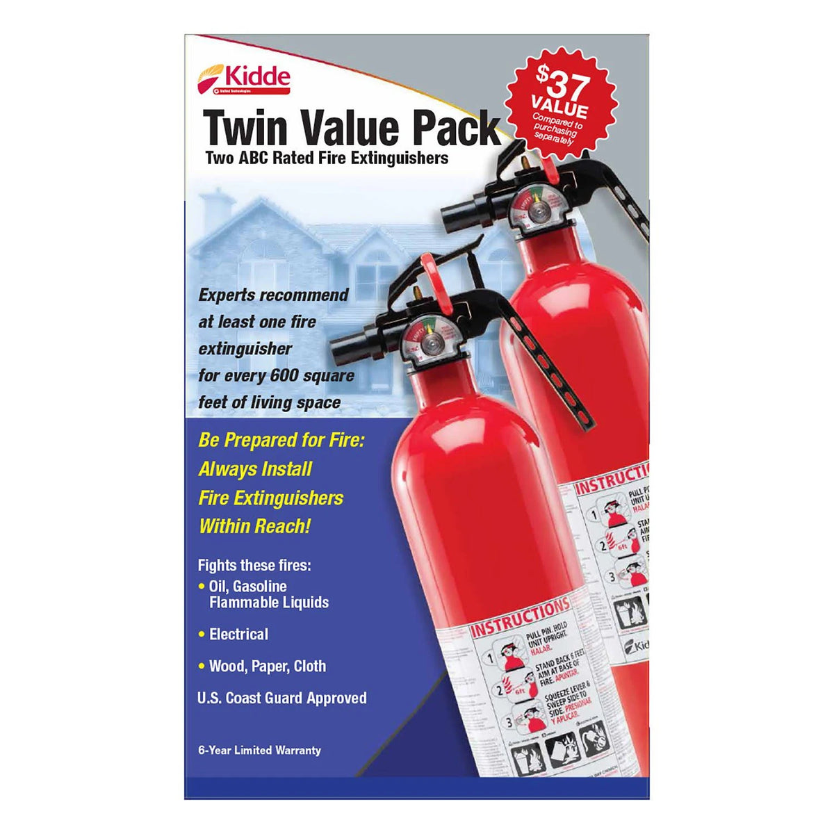 Multi Purpose Fire Extinguisher 2 Pack C310907