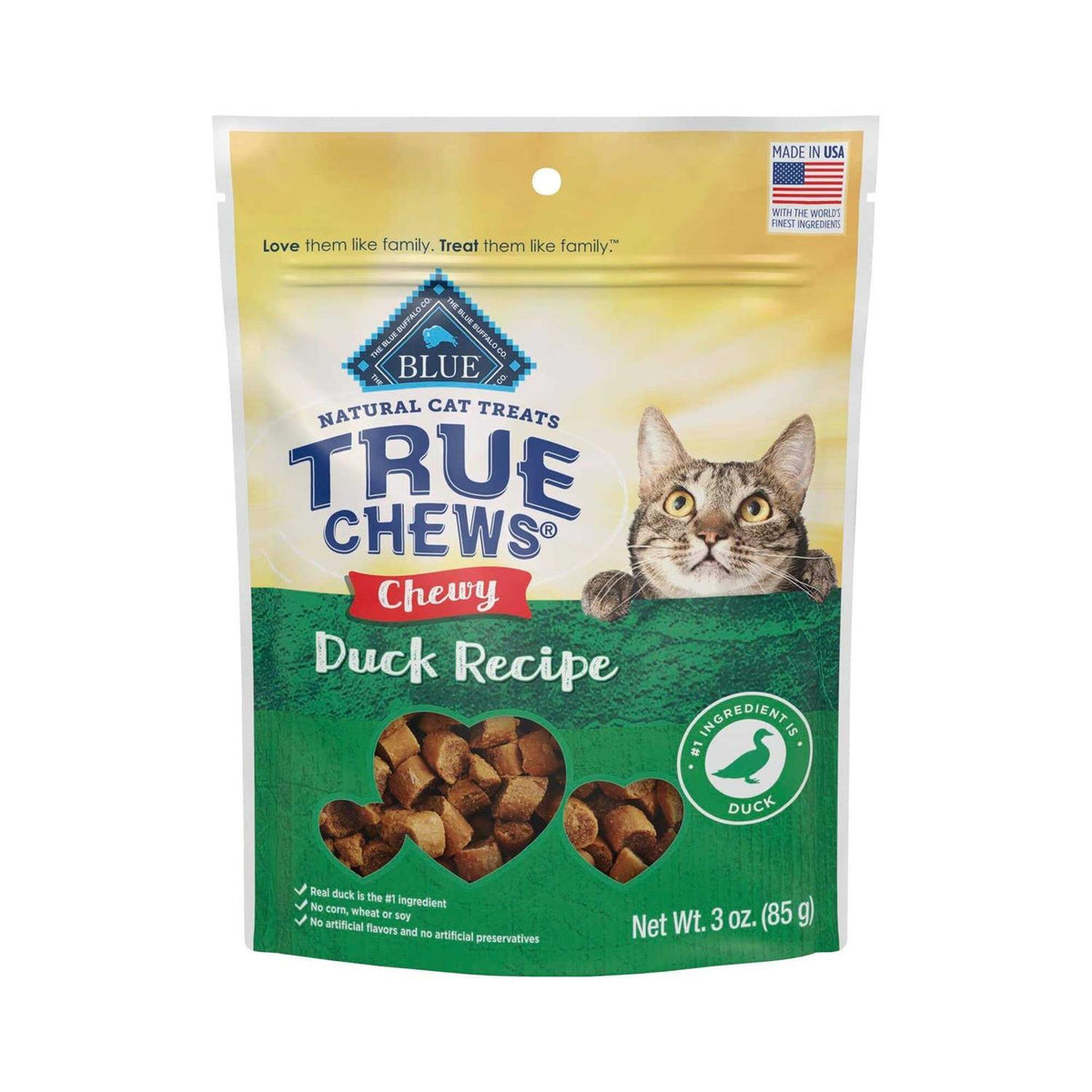 Natural Chewy Duck Cat Treats W796514