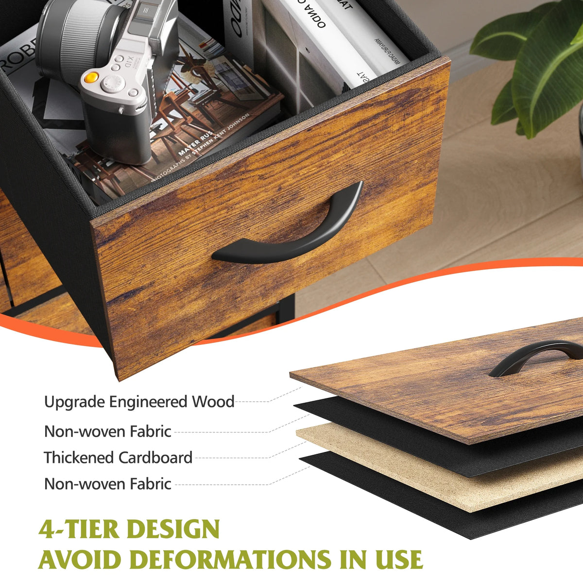 8 Drawer Wood Dresser Q23123